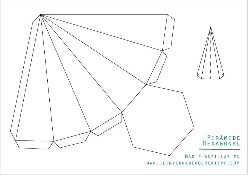 plantilla-pirámide-hexagonal