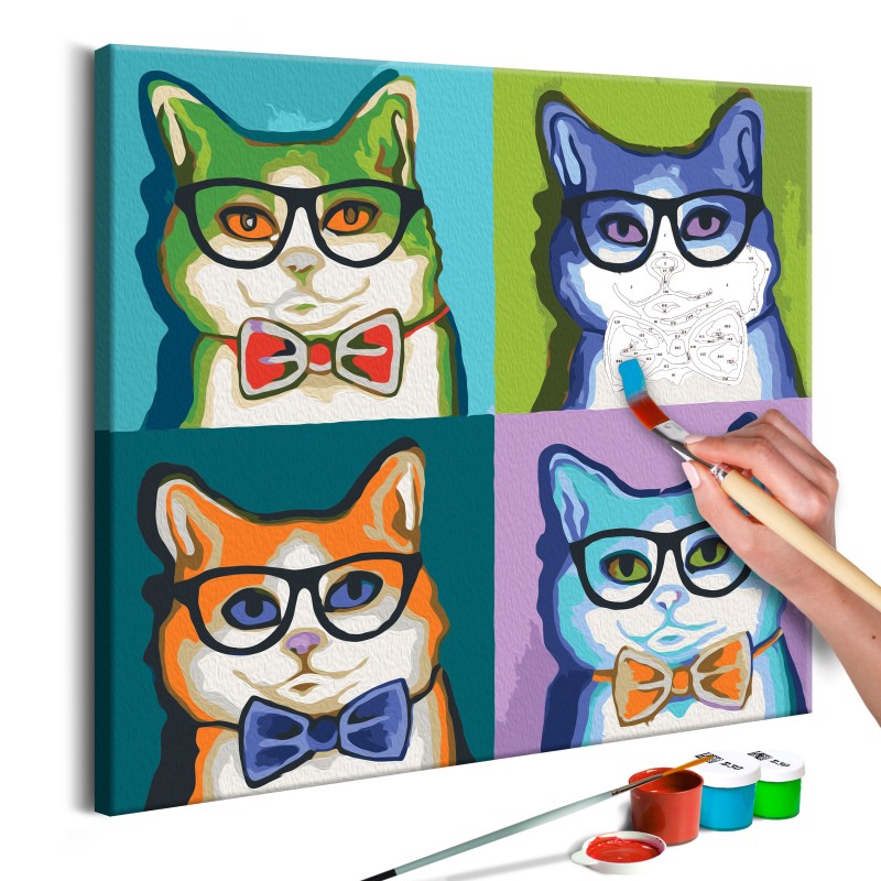 cuadro-para-colorear-gatos-de-gafas
